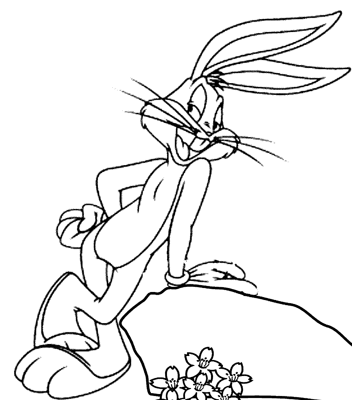 Кролик Багз Банни раскраска