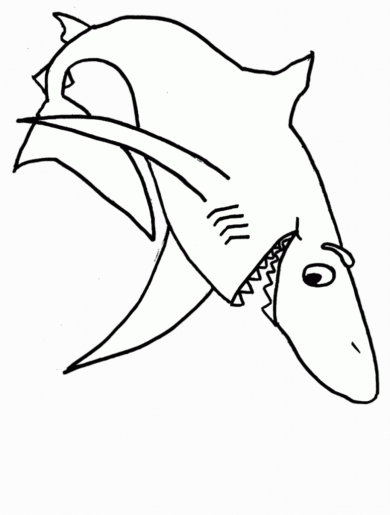 דף צביעה כריש 11