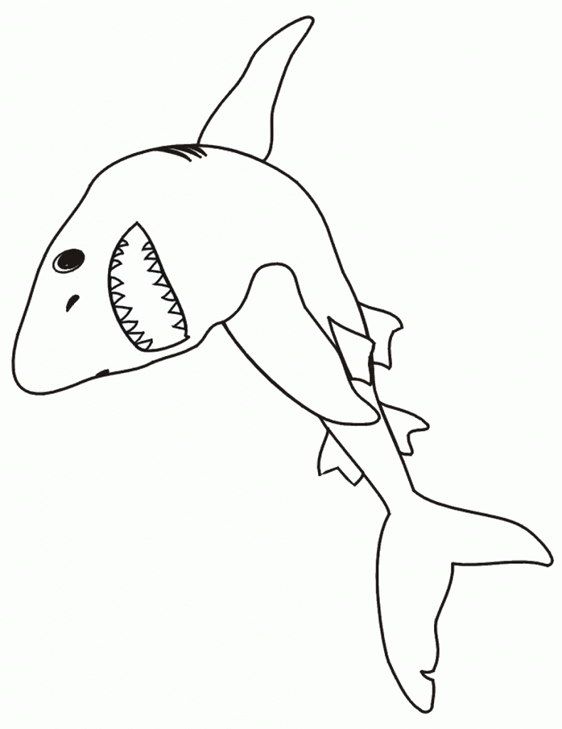 דף צביעה כריש 5