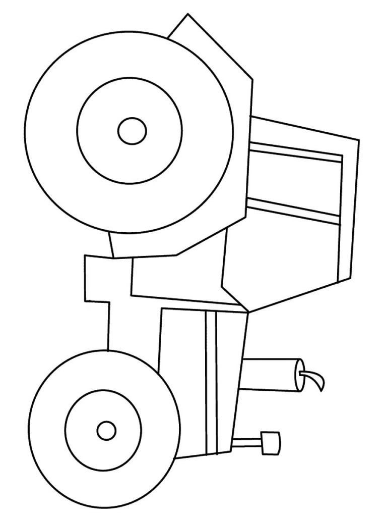 דף צביעה טרקטור 6