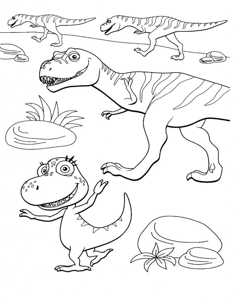 דף צביעה רכבת הדינוזאורים 68