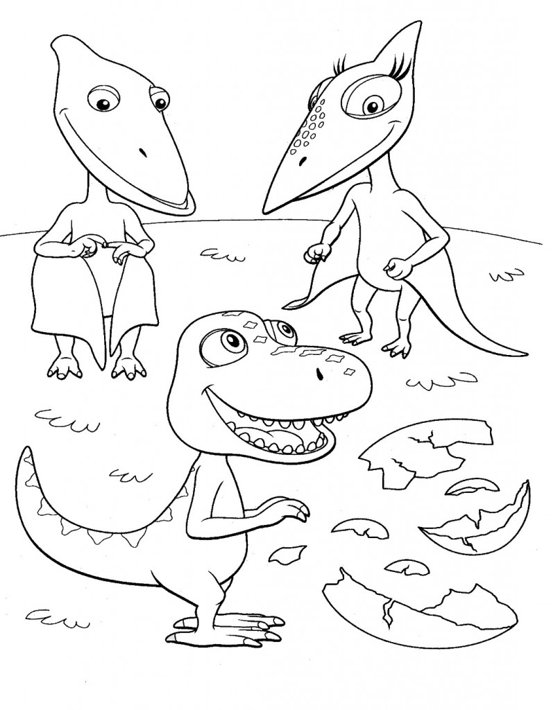 דף צביעה רכבת הדינוזאורים 65