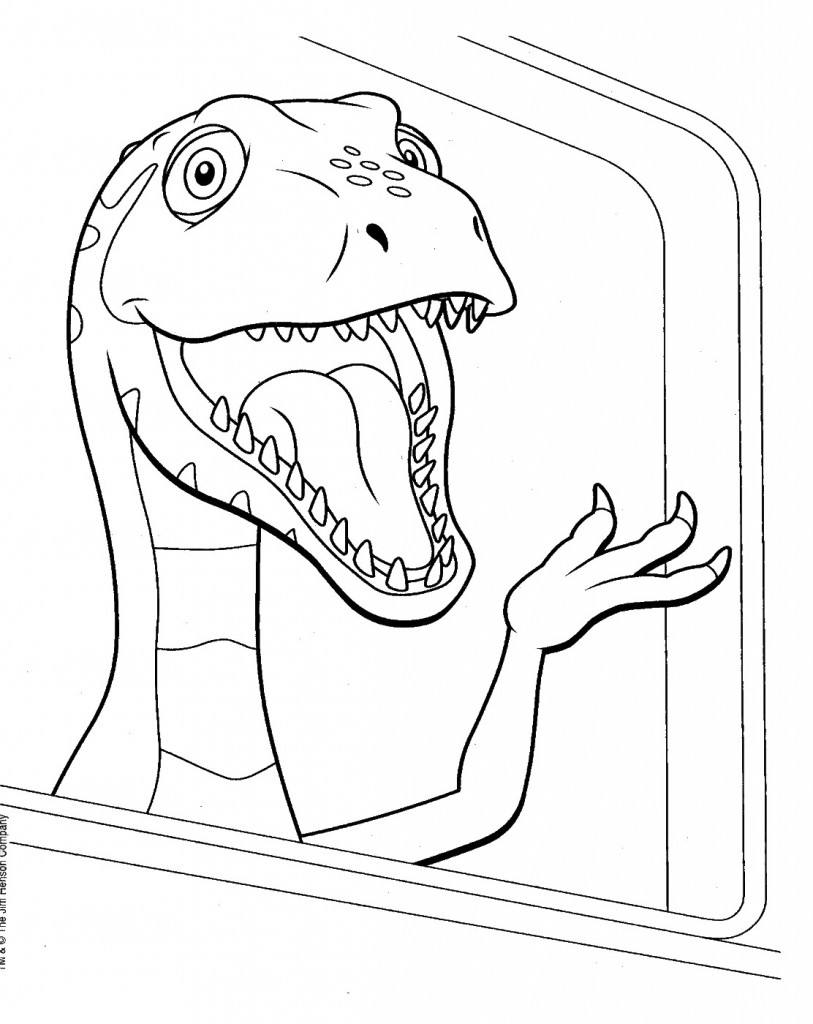 דף צביעה רכבת הדינוזאורים 54