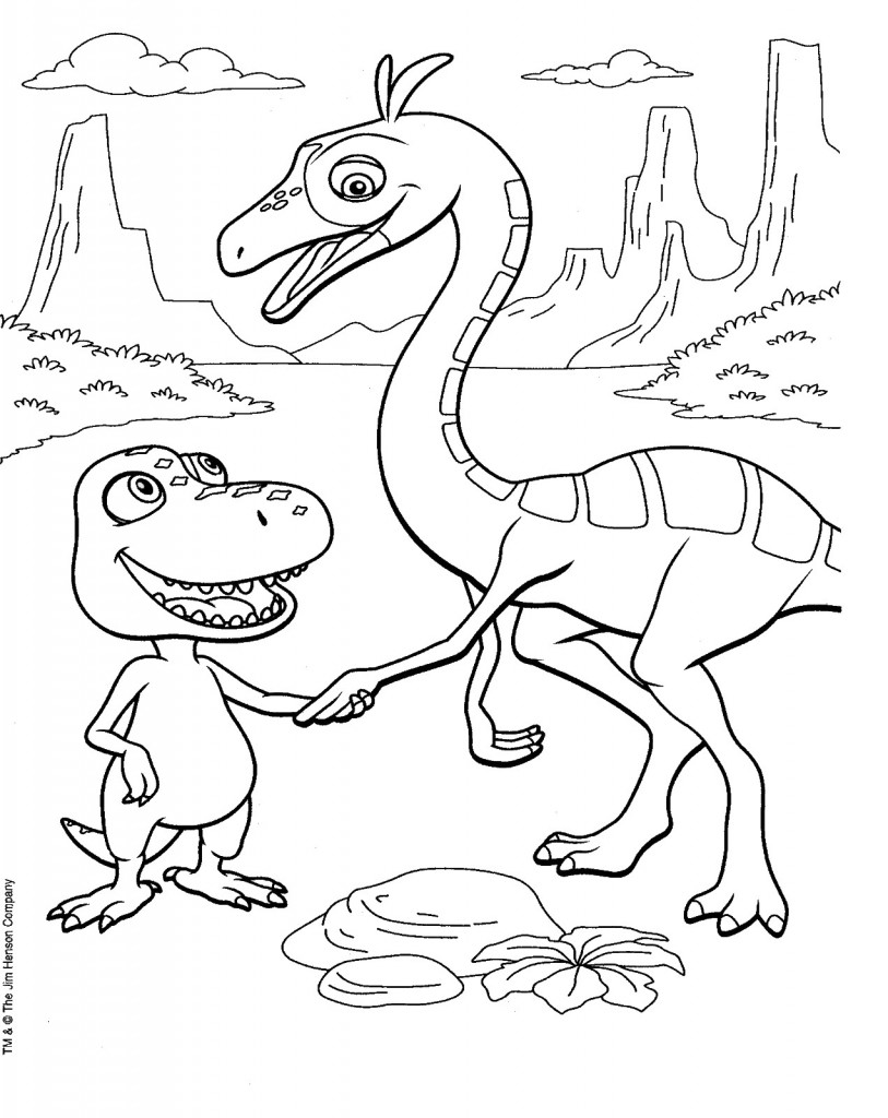 דף צביעה רכבת הדינוזאורים 52
