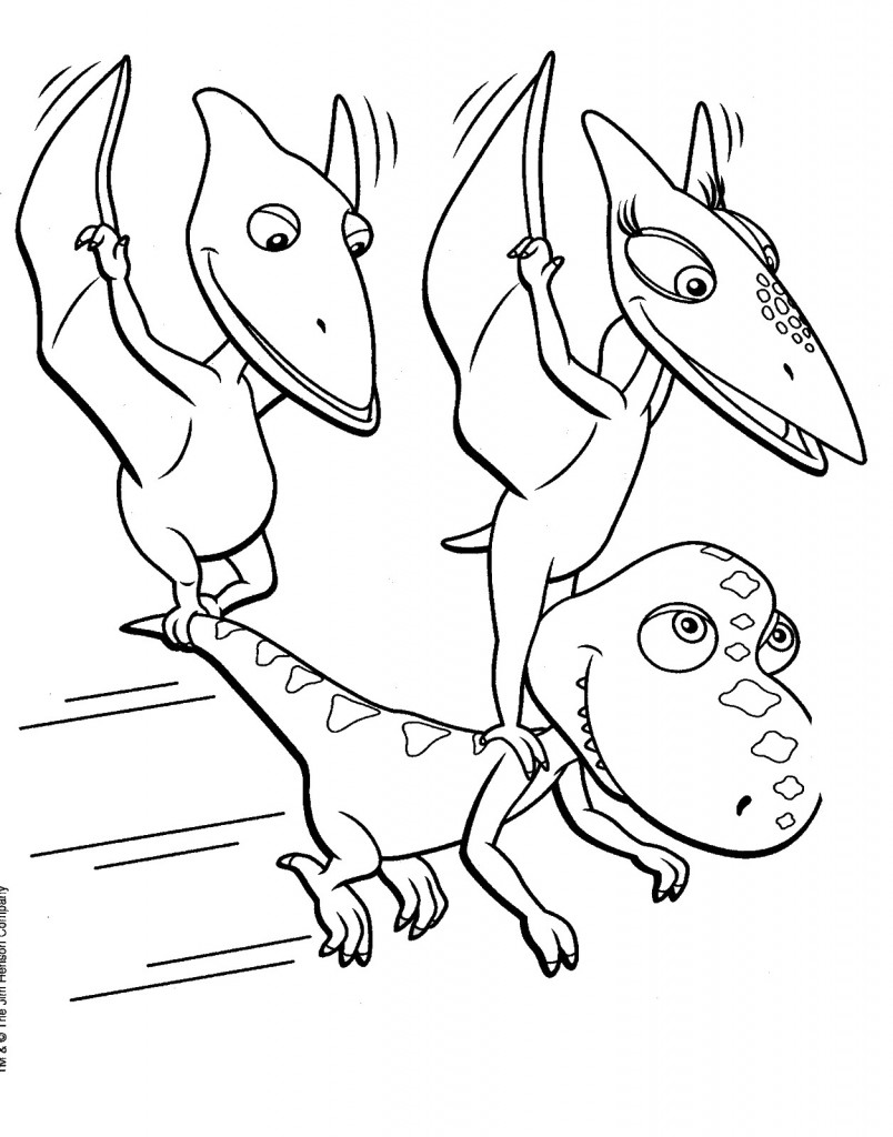 דף צביעה רכבת הדינוזאורים 49
