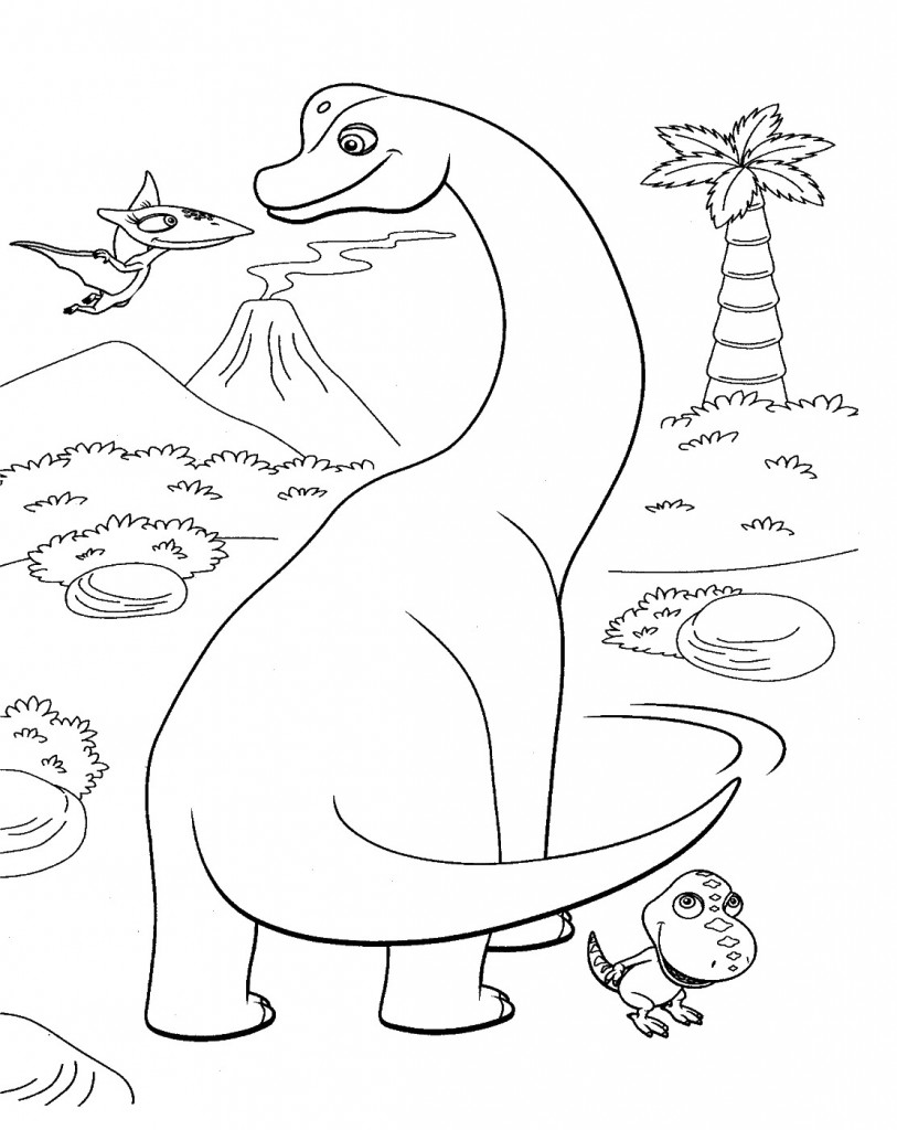 דף צביעה רכבת הדינוזאורים 22