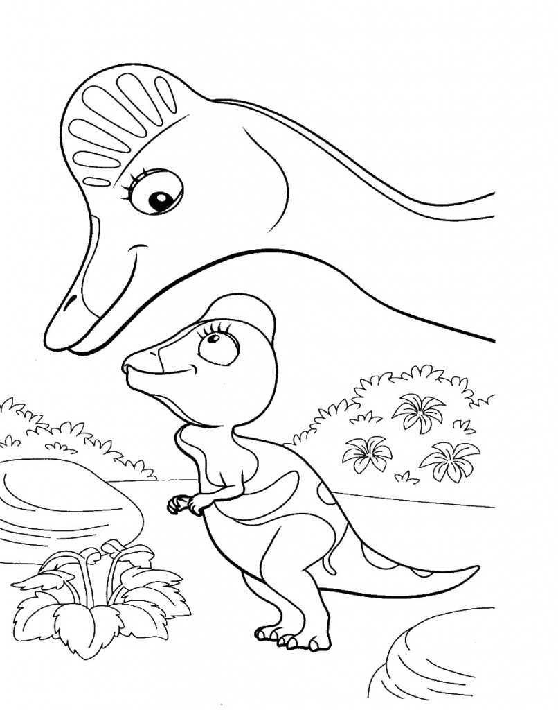 דף צביעה רכבת הדינוזאורים 21