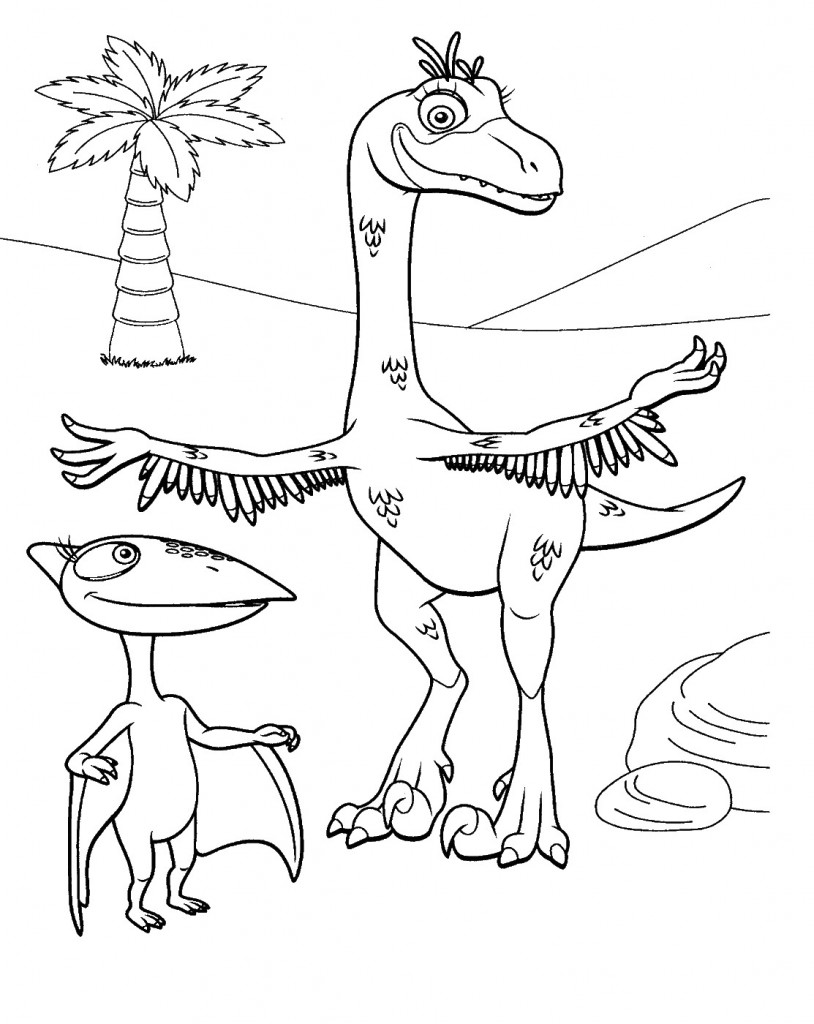 דף צביעה רכבת הדינוזאורים 13